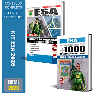 Kit Apostila Esa 2026 - Curso De Formação De Sargentos + Questões Apostila Curso De Formacao De Sargentos