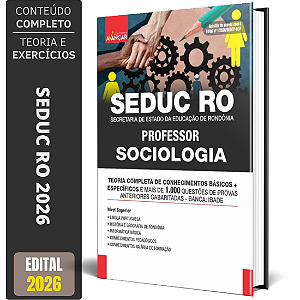 Apostila Concurso Seduc Ro 2026 - Professor De Sociologia