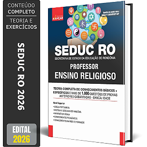 Apostila Concurso Seduc Ro 2026 - Professor Ensino Religioso
