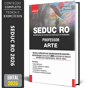 Apostila Concurso Seduc Ro 2026 - Professor De Artes