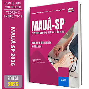 Apostila Prefeitura de Mauá SP 2026 - Auxiliar de Enfermagem do Trabalho