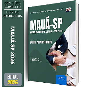 Apostila Prefeitura Mauá SP 2026 - Agente Administrativo