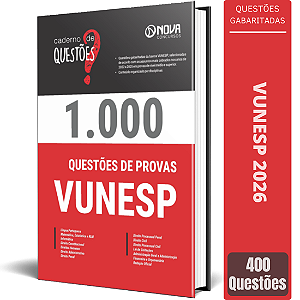 Livro 1.000 Questões Gabaritadas da Vunesp 2026