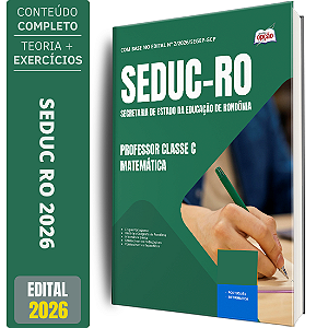 Apostila SEDUC RO 2026 - Professor Classe C - Matemática