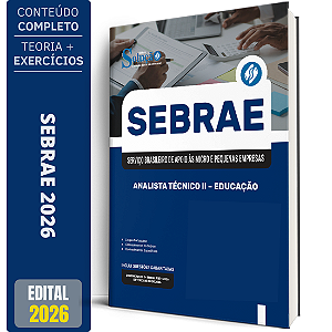 Apostila Sebrae 2026 - Analista Técnico II - Educação