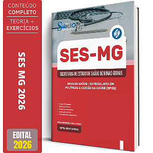 Apostila SES MG 2026 - Especialista em Políticas e Gestão da Saúde (EPGS) - Área da Saúde