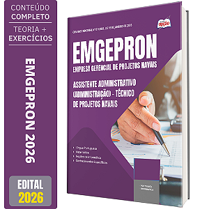 Apostila EMGEPRON 2026 - Técnico de Projetos Navais - Assistente Administrativo (Administração)
