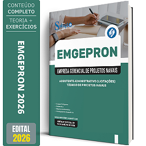 Apostila EMGEPRON 2026 - Técnico de Projetos Navais - Assistente Administrativo (Licitações)
