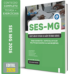 Apostila SES MG 2026 - Especialista em Políticas e Gestão da Saúde (EPGS) - Área de Gestão