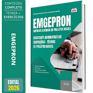 Apostila EMGEPRON 2026 - Técnico de Projetos Navais - Assistente Administrativo (Licitações)