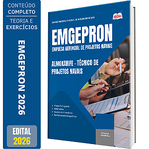 Apostila EMGEPRON 2026 - Técnico de Projetos Navais - Almoxarife