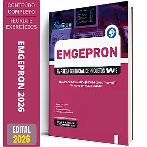 Apostila EMGEPRON 2026 - Técnico de Projetos Navais - Técnico de Informática