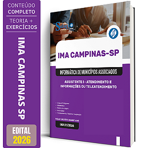 Apostila IMA Campinas 2026 - Assistente I - Atendimento e Informações ou Teleatendimento