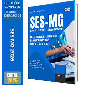 Apostila SES-MG 2026 - Especialista em Políticas e Gestão da Saúde (EPGS) - Área de Tecnologia da Informação