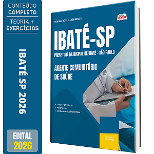 Apostila Prefeitura Ibaté SP 2026 - Agente Comunitário de Saúde