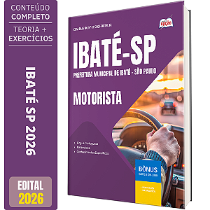 Apostila Prefeitura de Ibaté SP 2026 - Motorista