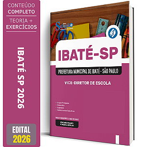 Apostila Prefeitura de Ibaté SP 2026 - Vice-Diretor de Escola