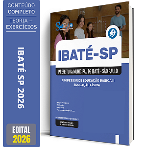 Apostila Prefeitura de Ibaté SP 2026 - Professor de Educação Basica II - Educação Física