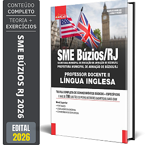 Apostila Sme Búzios Rj 2026 - Professor 2 - Língua Inglesa