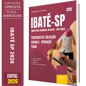 Apostila Prefeitura de Ibaté SP 2026 - Professor de Educação Basica II - Educação Física
