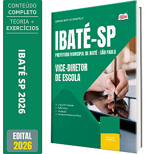 Apostila Prefeitura de Ibaté - SP 2026 - Vice Diretor de Escola