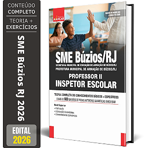 Apostila Sme Búzios 2026 - Professor 2 - Inspetor Escolar