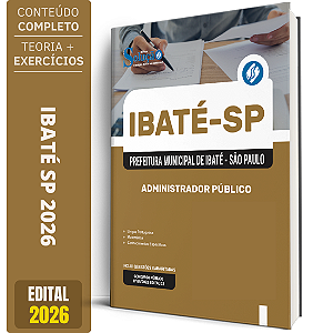Apostila Prefeitura de Ibaté SP 2026 - Administrador Público