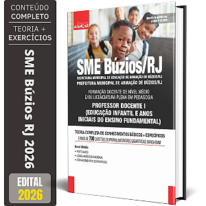 Apostila  Sme Búzios Rj 2026 - Professor 1 - Educação Infantil e Ensino Fundamental