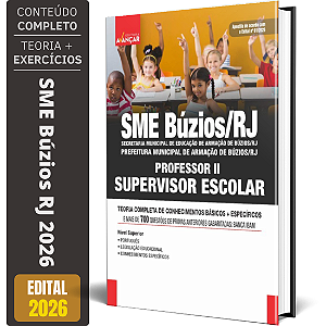 Apostila Sme Búzios Rj 2026 AS909- Professor 2 Supervisor Escolar