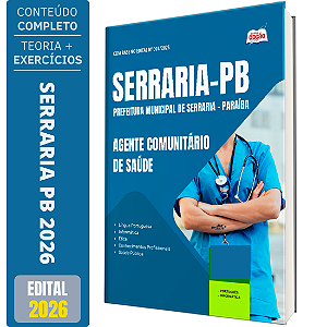 Apostila Prefeitura Serraria PB 2026 - Agente Comunitário de Saúde