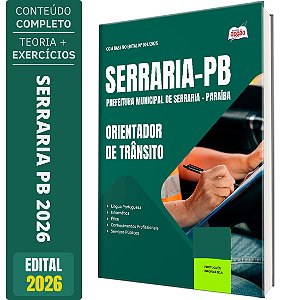 Apostila Prefeitura Serraria PB 2026 - Orientador de Trânsito