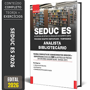 Apostila Seduc Es 2026 - Pss - Bibliotecário
