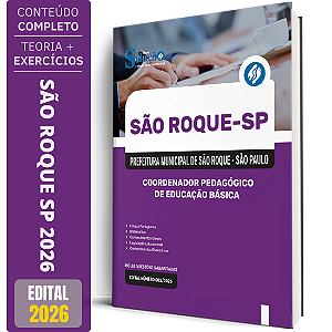 Apostila Prefeitura de São Roque SP 2026 - Coordenador Pedagógico de Educação Básica