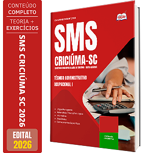Apostila SMS Criciúma SC 2026 - Técnico Administrativo Ocupacional I