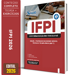 Apostila IFPI 2026 - Professor do Ensino Básico, Técnico e Tecnológico (EBTT) - Inglês