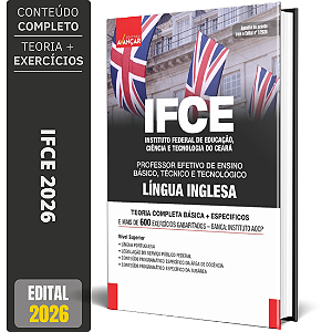 Apostila Concurso Ifce 2026 - Professor: Língua Inglesa
