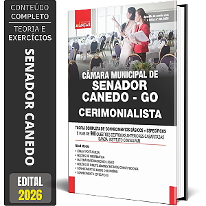 Apostila Câmara De Senador Canedo Go 2026 - Cerimonialista