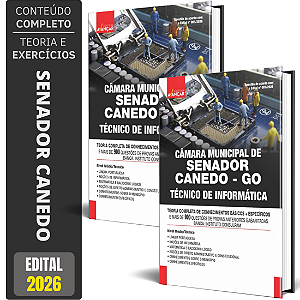 Apostila Câmara De Senador Canedo 2026 - Técnico De Informática
