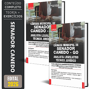 Apostila Senador Canedo Go 2026 - Técnico Jurídico