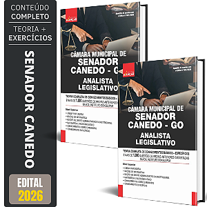 Apostila Senador Canedo Go 2026 - Analista Legislativo