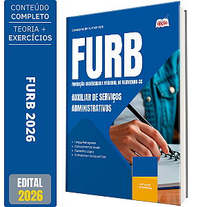 Apostila FURB SC 2026 - Auxiliar de Serviços Administrativos