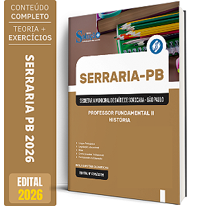 Apostila Prefeitura de Serraria PB 2026 - Professor Fundamental II - História