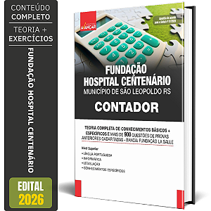 Apostila Fundação Hospital Centenário 2026 - Contador
