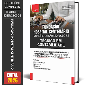Apostila Técnico Contabilidade 2026 - Fundação Hospital Centenário