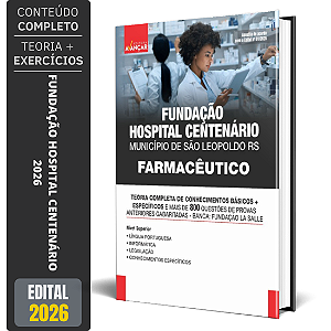 Apostila Fundação Hospital Centenário 2026 - Farmacêutico