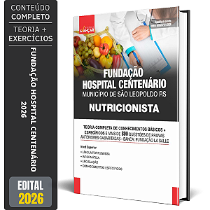 Apostila Fundação Hospital Centenário 2026 - Nutricionista