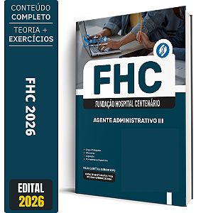 Apostila Editora Solução FHC 2026 - Agente Administrativo 3