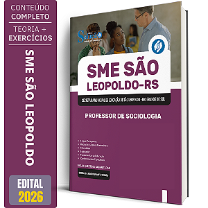 Apostila Prefeitura São Leopoldo RS 2026 - Professor de Sociologia
