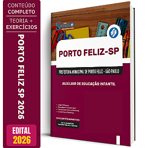 Apostila Prefeitura  Porto Feliz SP 2026 - Auxiliar de Educação Infantil