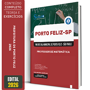 Apostila Prefeitura de Porto Feliz - SP 2026 - Professor de Matemática